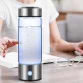 Upgraded Hydrogen Water Bottle with Ionic Filter - Stainless Steel & Glass, USB Rechargeable 1000mAh Battery-Powered, Quick Purification in 3 Minutes. - GREEN LIFE CYPRUS